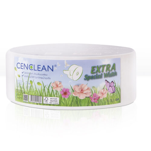 CENCLEAN กระดาษชำระม้วนใหญ่ JRT 2 ชั้น 300 เมตร - Virgin 100%, Middle  |  12 ม้วน/ลัง